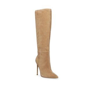 Steve Madden Izetta Taupe Suede Knee High Boots